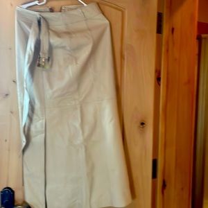 Escada Sport leather skirt. Size 36. Khaki. Super soft gorgeous leather.